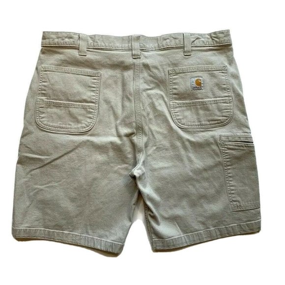 Carhartt Other - Carhartt Cargo‎ Shorts Mens 40 Canvas Relaxed Fit Stretch Utility Outdoor Khaki